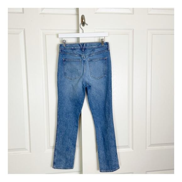 Veronica Beard Ryleigh Slim Straight V Stitched Jeans Blue Mist Wash - Picture 5 of 9